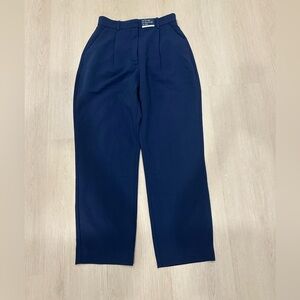 NWT Abercrombie & Fitch Navy Ultra High Relaxed Straight Trousers